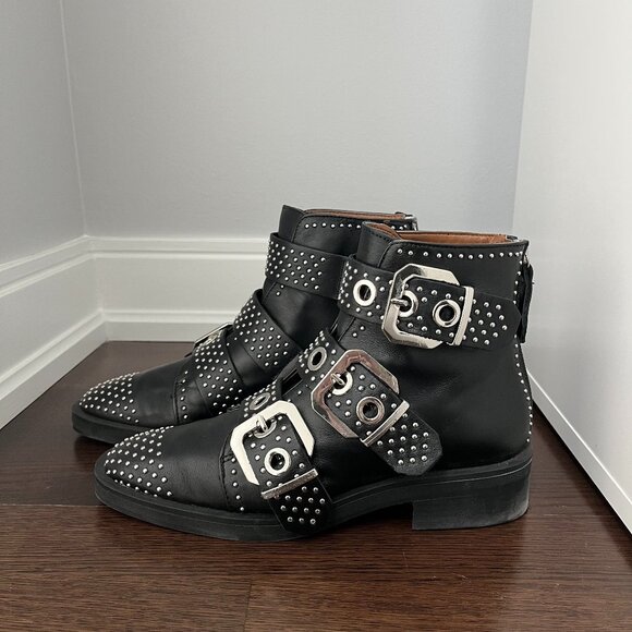 Zara Studded Flat Ankle Boots - Picture 1 of 6